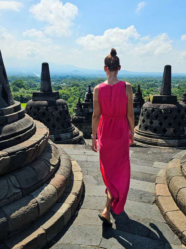 borobudur temple yogyakarta java top floor