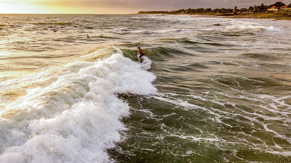 canggu surfing, bali, indonesia