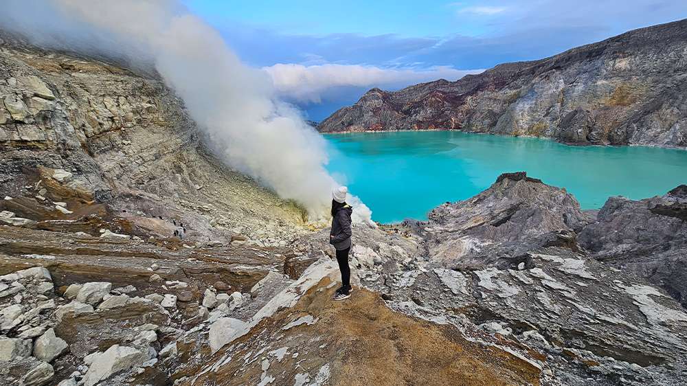 ijen crater in east java indonesia
