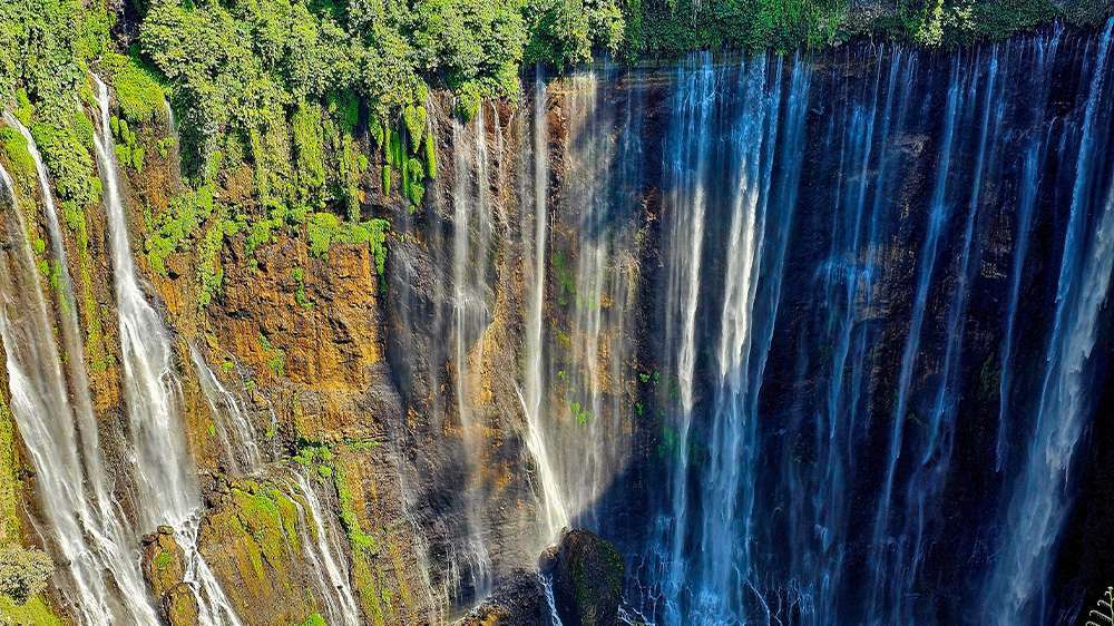 tumpak sewu waterfall east java indonesia