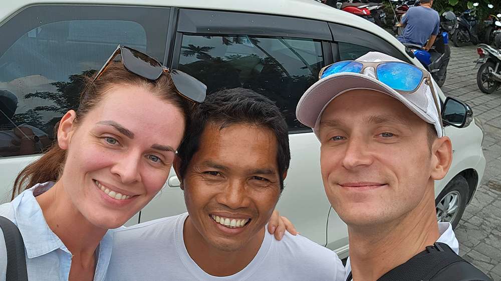 getting around ubud by a private driver, bali, indonesia