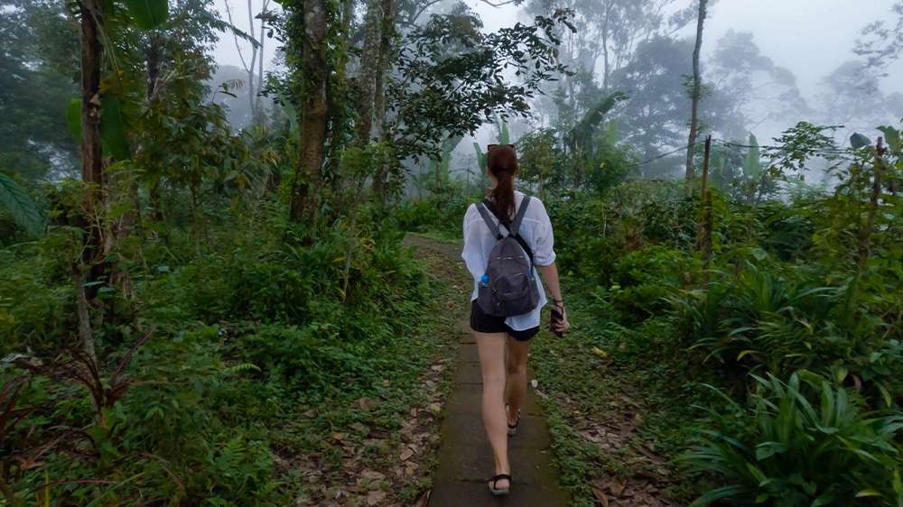 north bali waterfall visit, rainy day