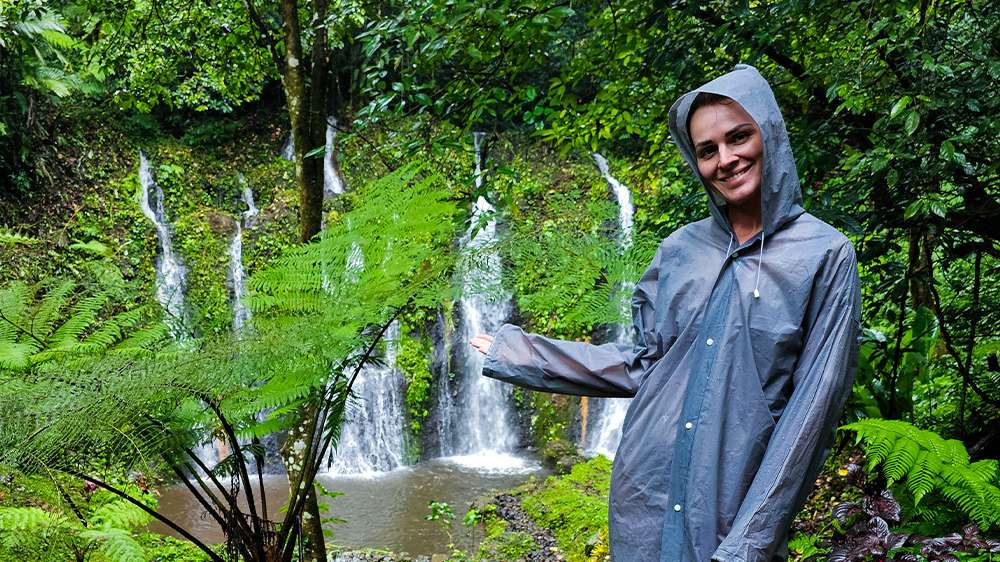 suitable clothing, raingear for travel