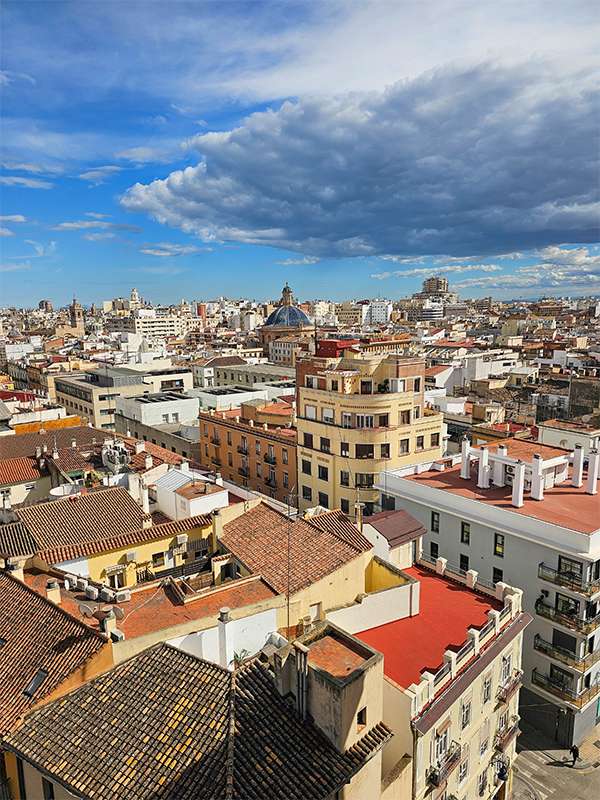 view from torres de serranos valencia