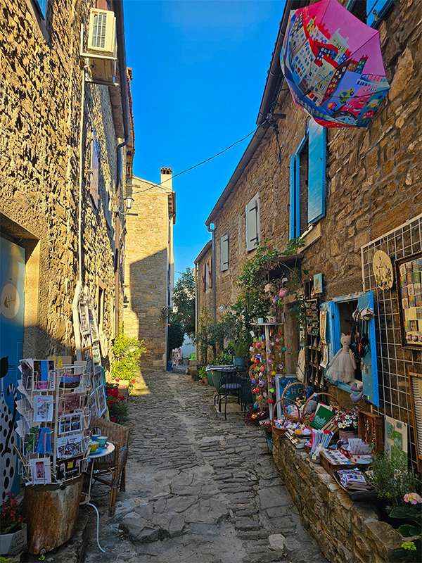 cute strets in groznjan, istria