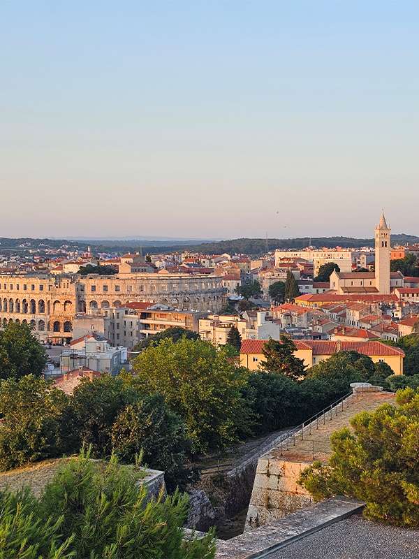 panoramic views from pula castle