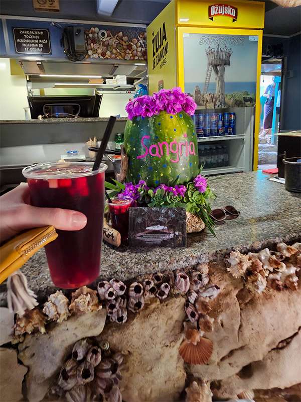 sangria at safari bar kamenjak national park pula