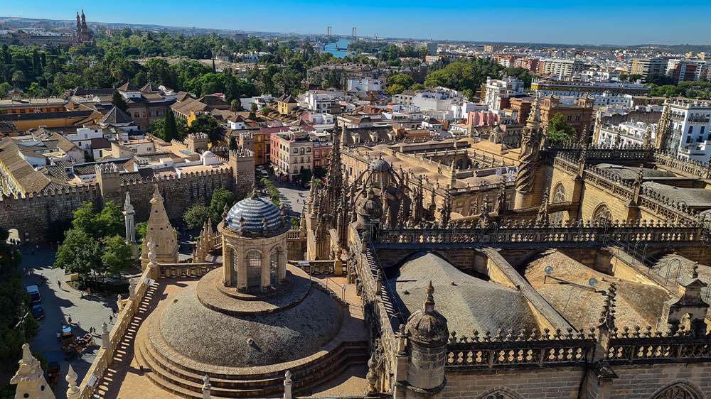 view of seville from giralda tower