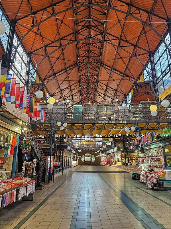 central market hall interior, budapest, hungary