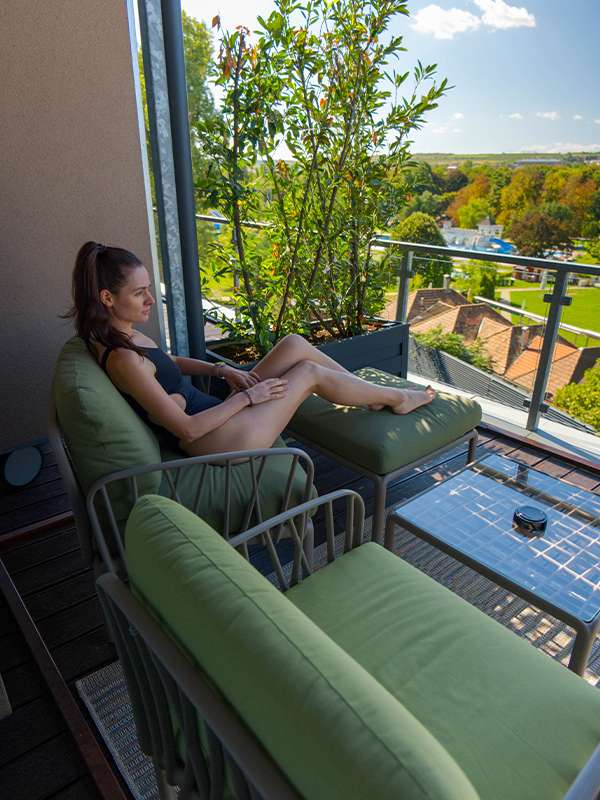 deluxe corner suite with private sauna at imola hotel platan, eger, hungary