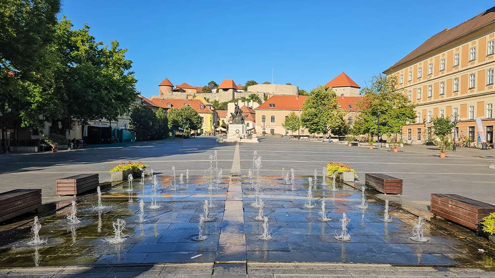 dobo istvan square, eger, hungary