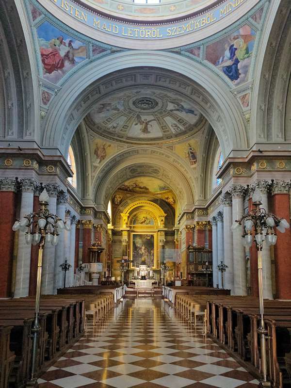 eger basilica interior, eger, hungary
