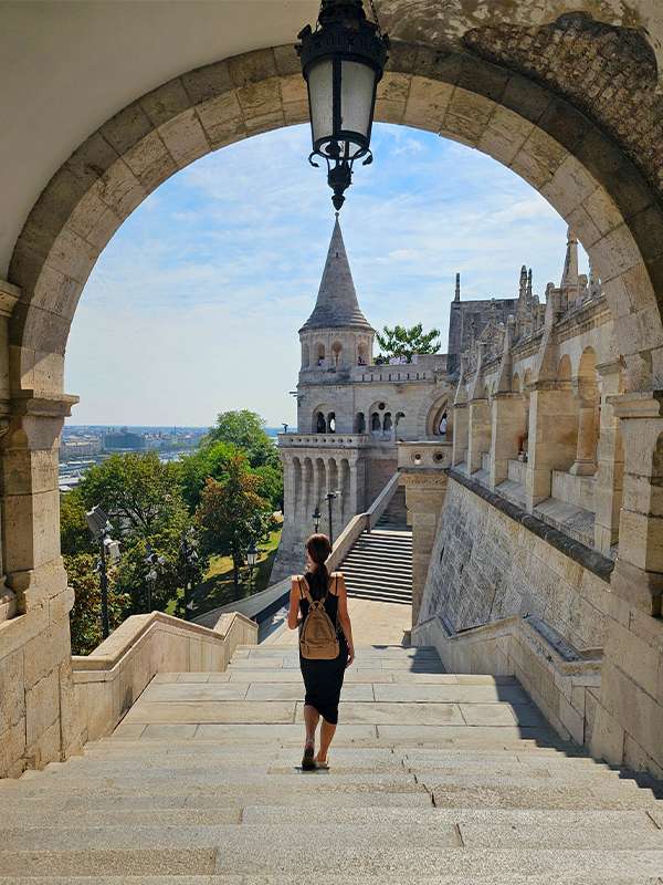 fisherman's bastion arch view, budapest, hungary