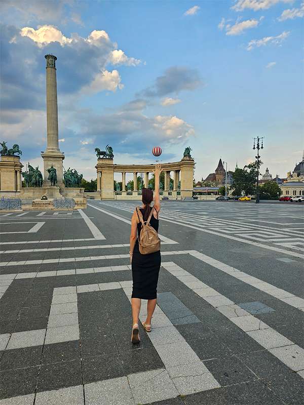 heroes square, budapest, hungary