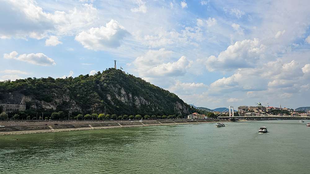 liberty statue in buda gellert hill, hungary