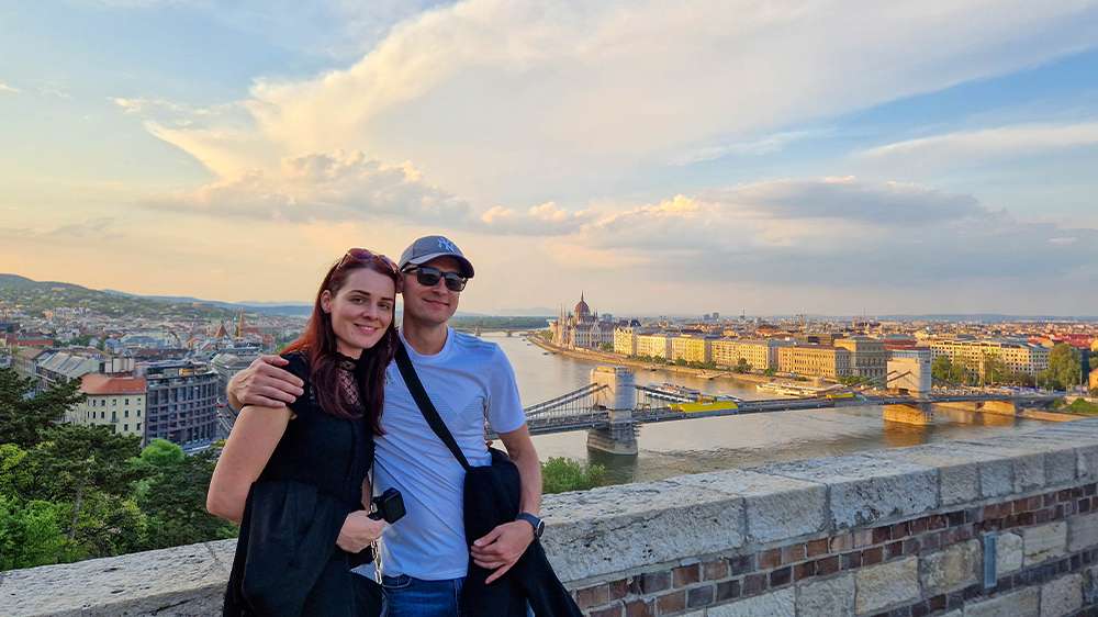 pest and danube views from buda castle, hungary
