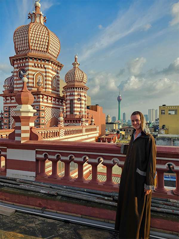 red mosque rooftop, colombo, sri lanka