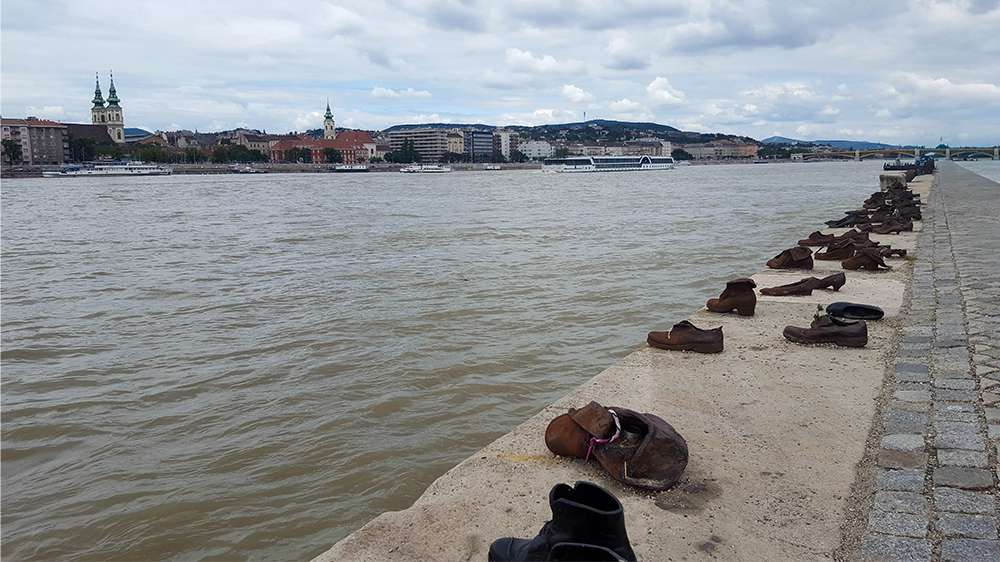 shoes on the danube, budapest, hungary