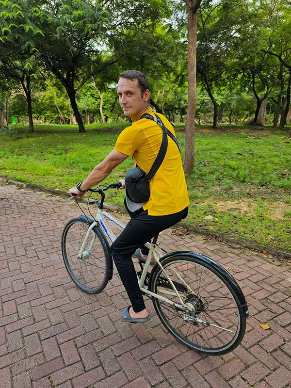 cycling around in polonnaruwa ancient city