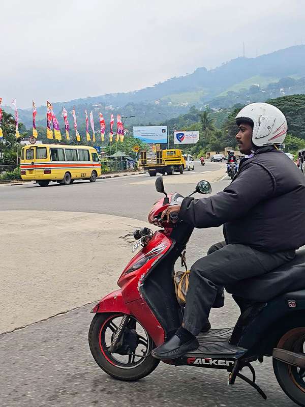 riding a scooter in sri lanka