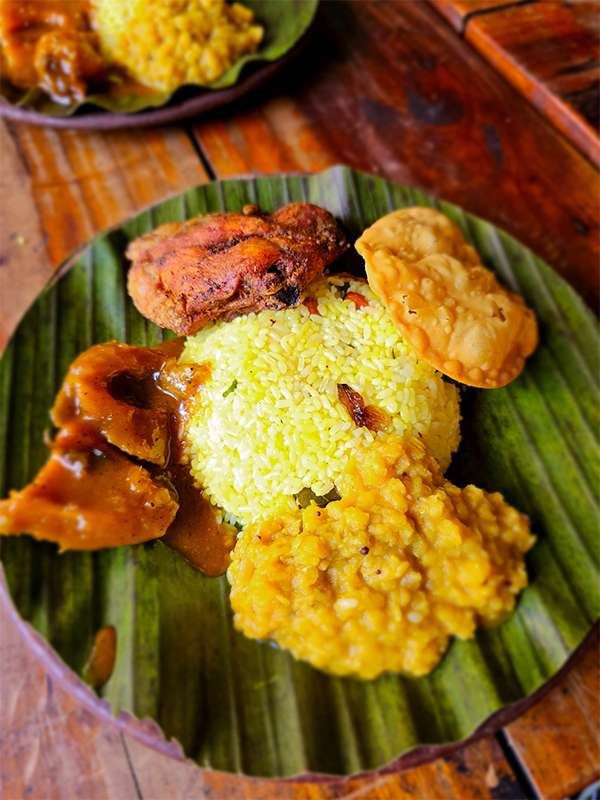 chicken curry at mandiya, kandy, sri lanka