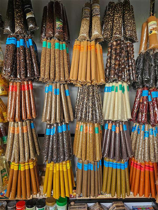 kandy's local market, selection of spices, sri lanka