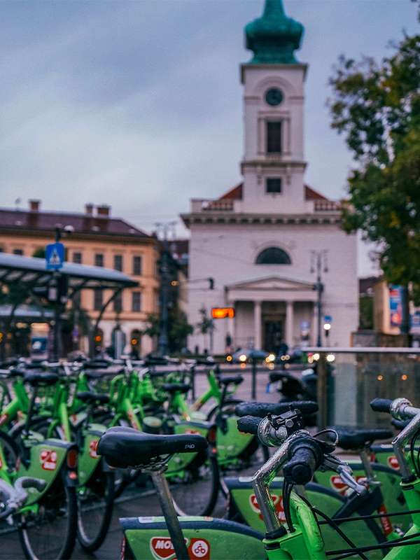 mol bubi bikes in budapest, hungary