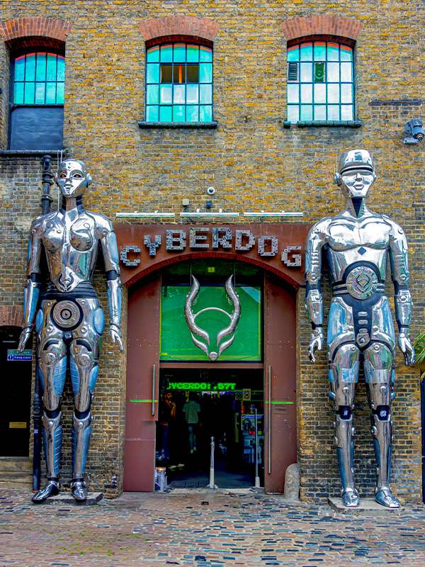 cyberdog in camden market, london, england