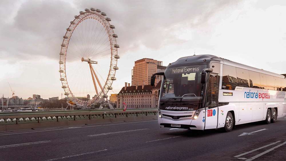 national express coaches for airport journeys or for day trips from london, england