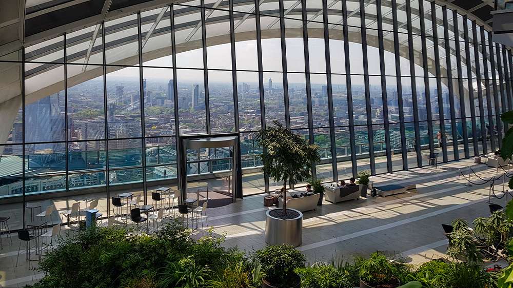 sky garden views, free viewing platform in london, england