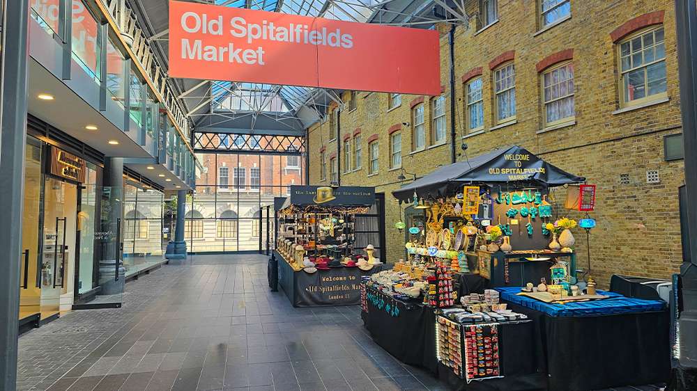 spitalfields market, vintage and antiques shopping in london, england