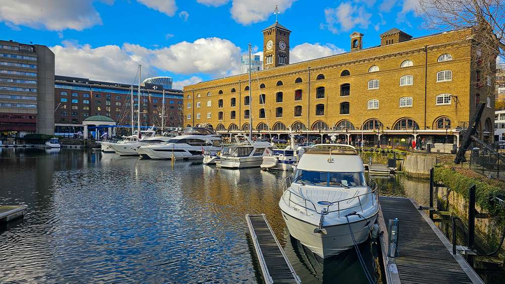 st katharina's dock, marina at the tower bridge, london, england