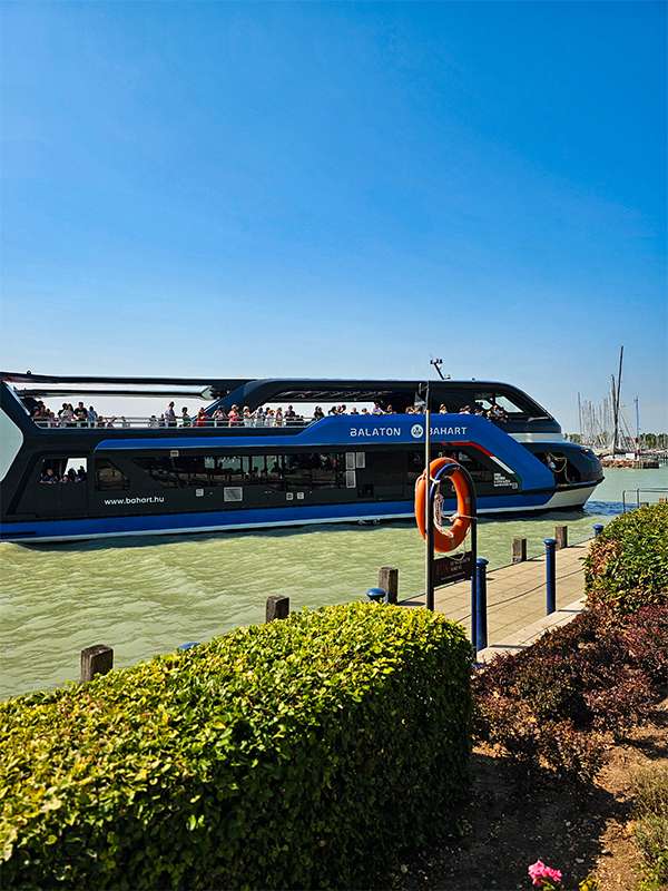 crossing balaton by ferry, public transport