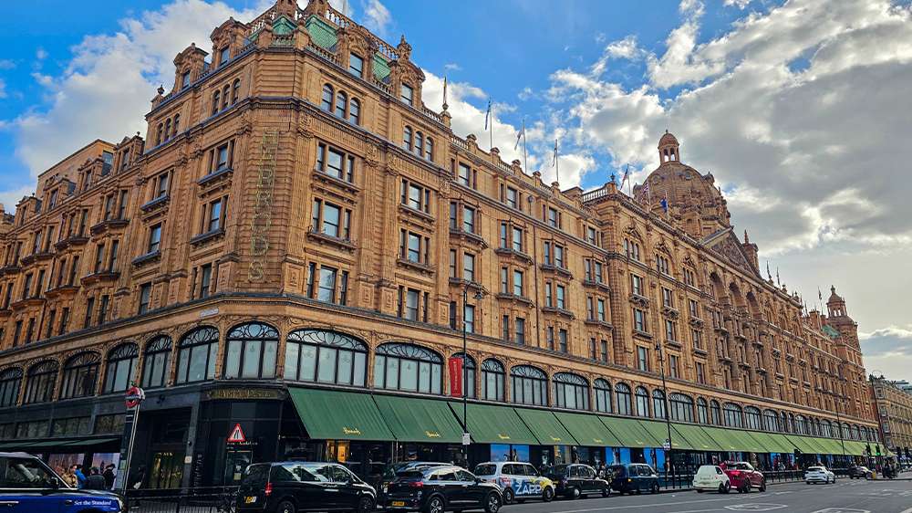 harrods at knightsbridge in west london, england