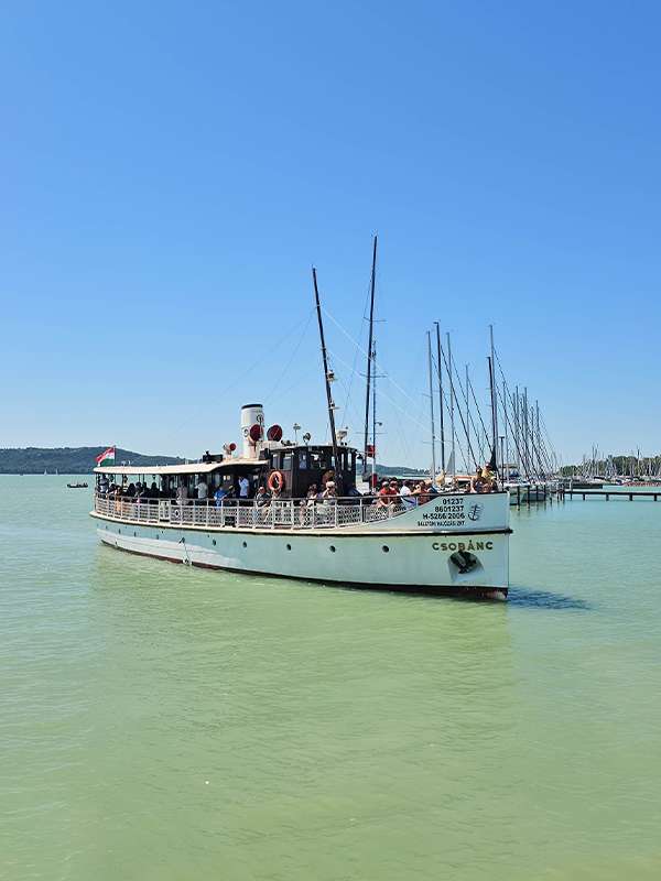 sightseeing cruise on lake balaton in hungary