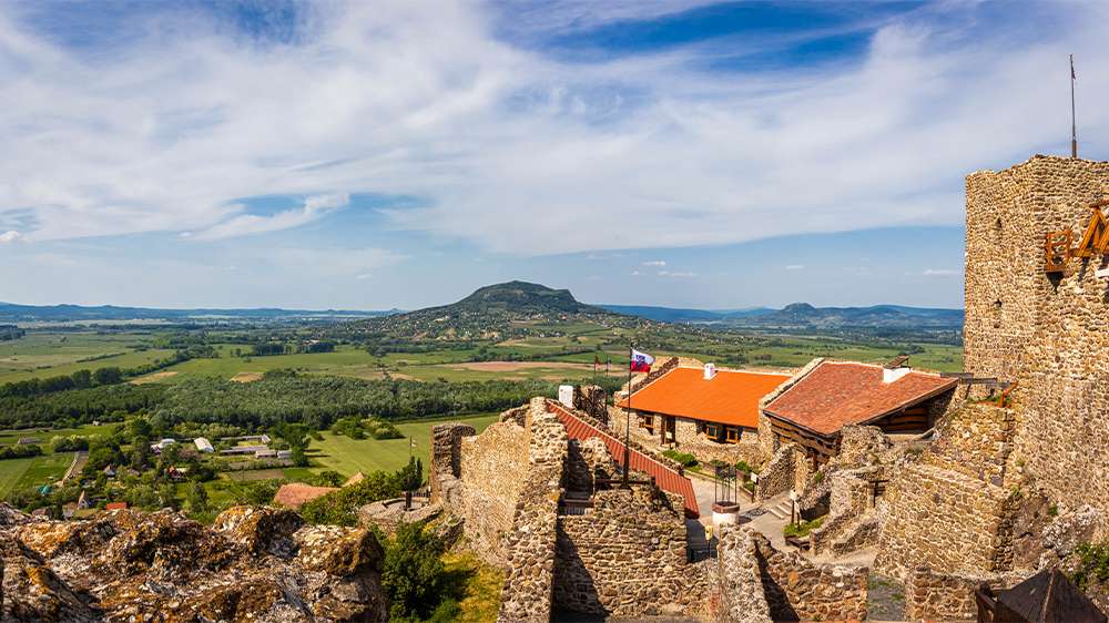 szigliget castle at lake balaton in hungary