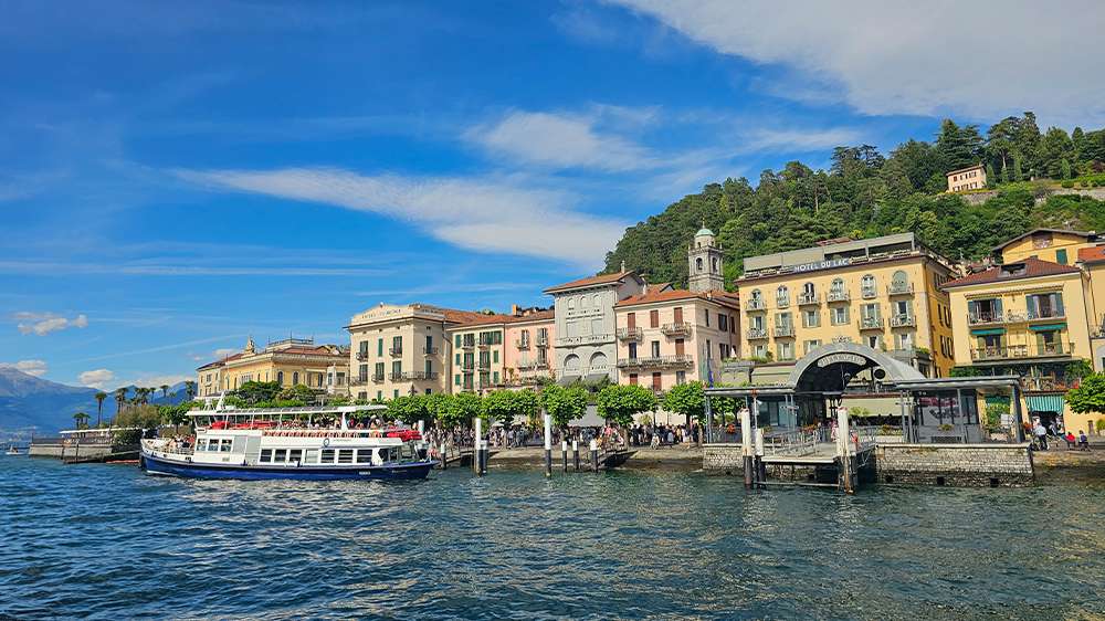 bellagio view from the lake, lake como, italy