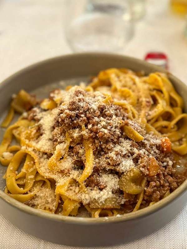 pasta at trattoria san giacomo in bellagio, lake como, italy