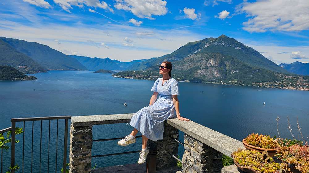 views from castello di vezio in varenna, lake como, italy