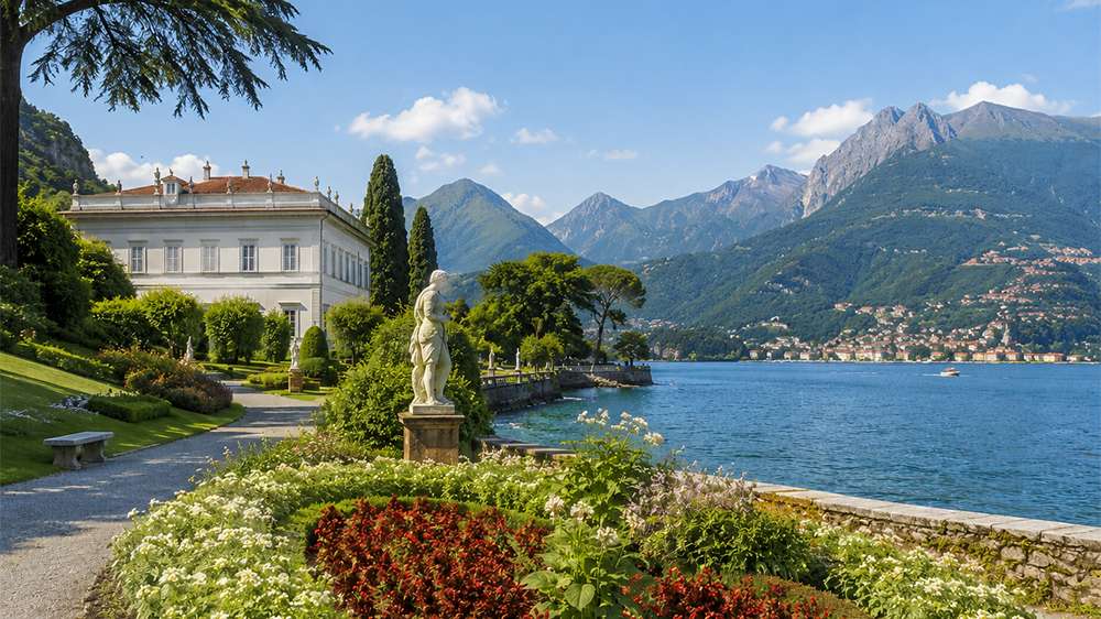 villa melzi gardens in bellagio, lake como, italy