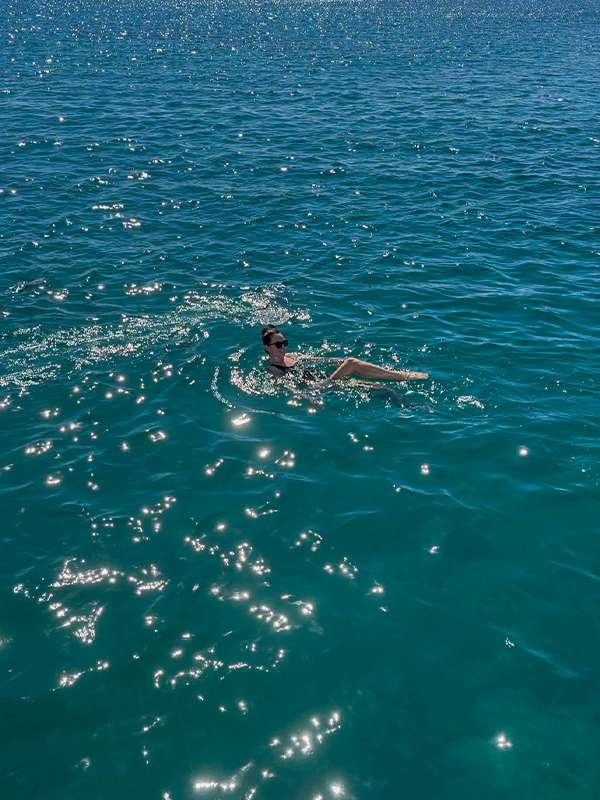swimming in the sea at alicante
